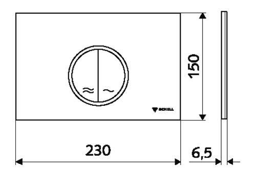 Кнопка смыва Schell WC Montus Circum Crom (031190699) — 2