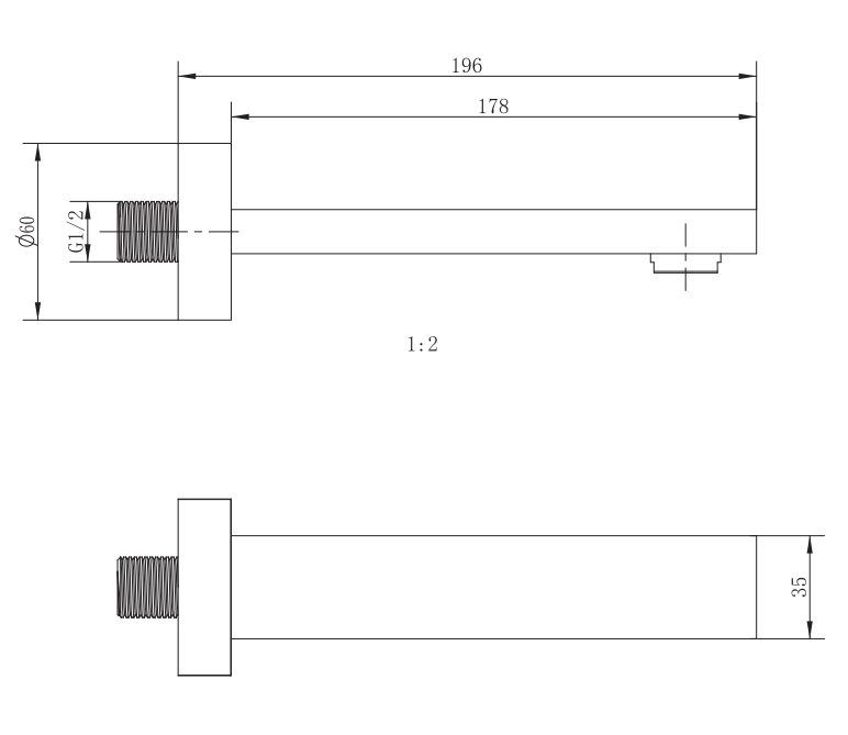 Излив для ванны FDesign 196мм 1/2 FD8-004-11
