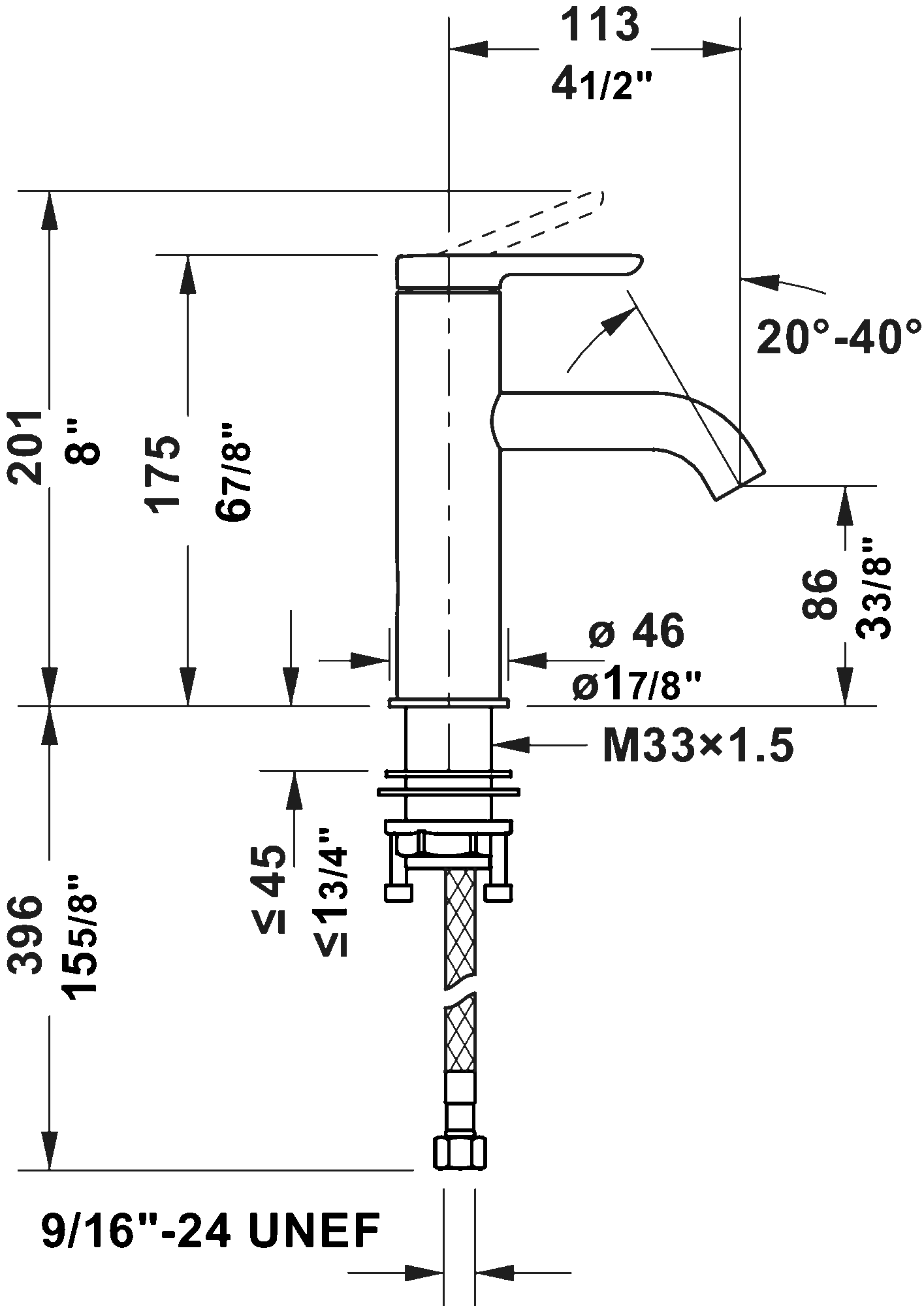 Смеситель для раковины Duravit C.1 M C11020002010