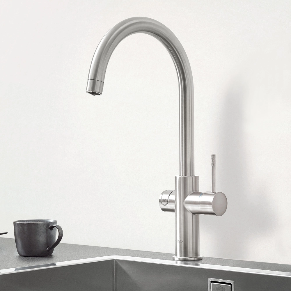 Смеситель кухонный с фильтром, системой охлаждения и газирования воды Grohe Blue Professional C-spout 31323DC2 — 3