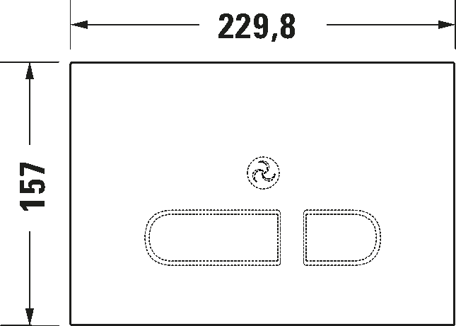 Клавиша смыва Duravit A2 Glass White WD5003012000 — 3