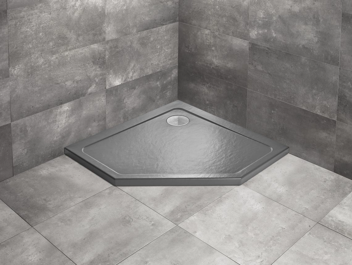 Cadita dus Radaway Doros PT 90x90x50 Piatra Anthracit (SDRPT9090-01-64S)