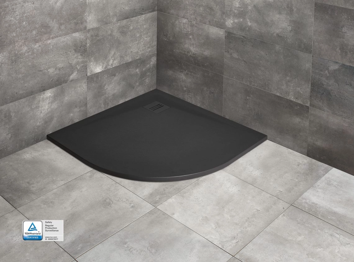 Cadita dus Radaway Kyntos A 1000x1000x30 negru (HKA100100-54)