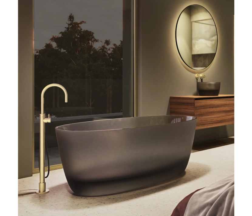 Cada SOLID SURFACE RIHO OVAL 175x80 Frosted Umber — 3