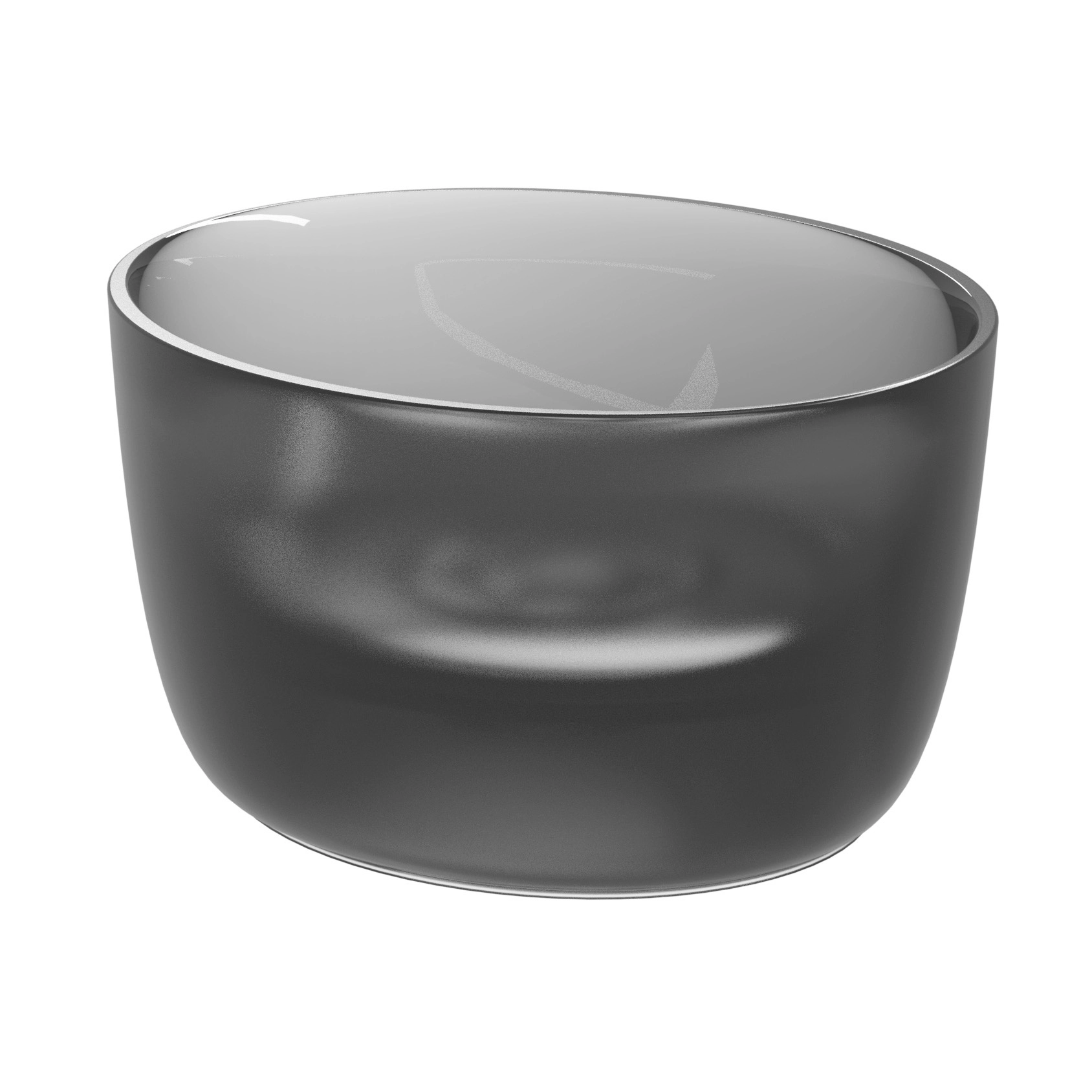 Умывальник на столешнице SOLID SURFACE OVAL Frosted Smoke