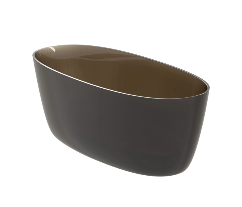 Ванна SOLID SURFACE RIHO OVAL 160x72 Frosted Umber
