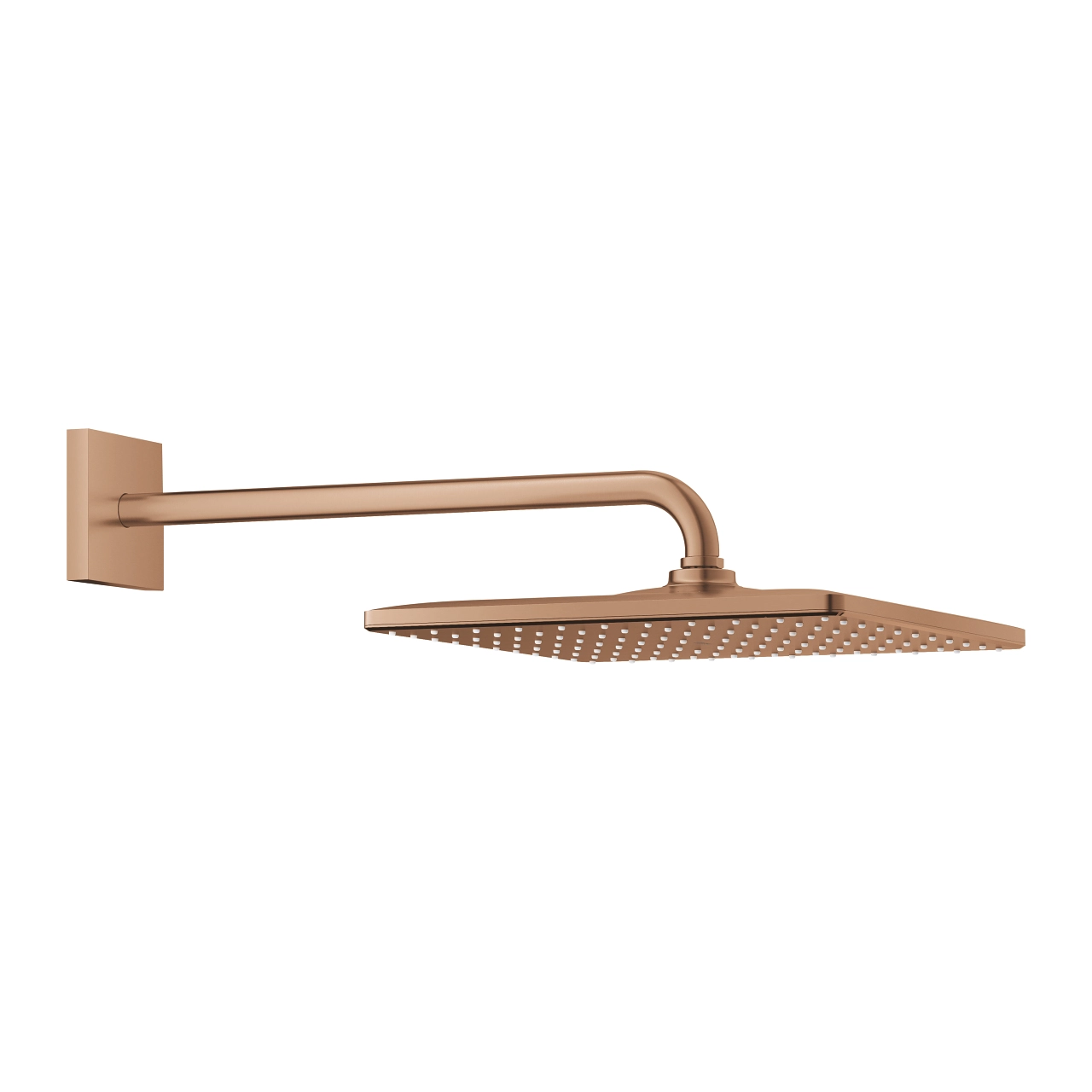 Pălărie duș cu braț Grohe Rainshower Mono Cube Brushed Warm Sunset 26564DL0 31x31 cm