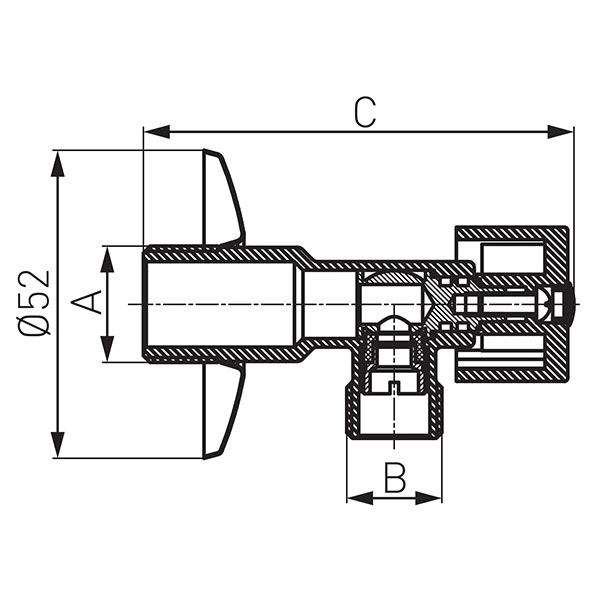 Robinet coltar cu sfera 1/2x1/2 Ferro Z1212K — 2