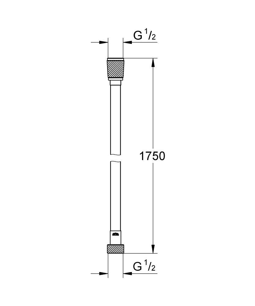 Furtun de duș Grohe Silverflex Brushed Warm Sunset 28388DA0 175 cm