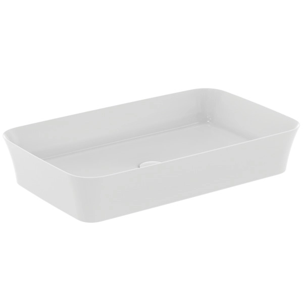 Lavoar pe blat tip bol Ideal Standard Atelier Ipalyss 65x40cm Alb Satinat fara preaplin (E1886V1)