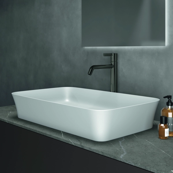Раковина накладная Ideal Standard Atelier Ipalyss 65x40cm Белый Мат без перелива (E1886V1) — 5