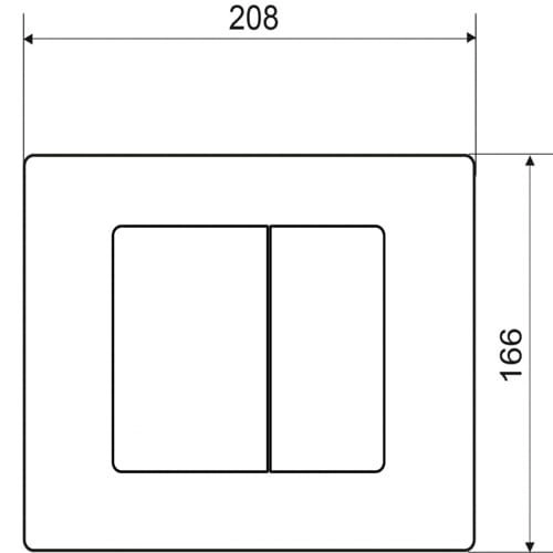 Кнопка смыва Wiqruin Square Black Mat (55722890) — 2
