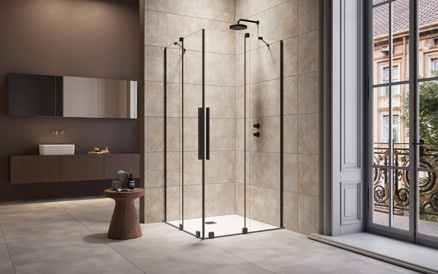 Душевая кабина Radaway Furo Black KDD 100x100 h=200 — 2