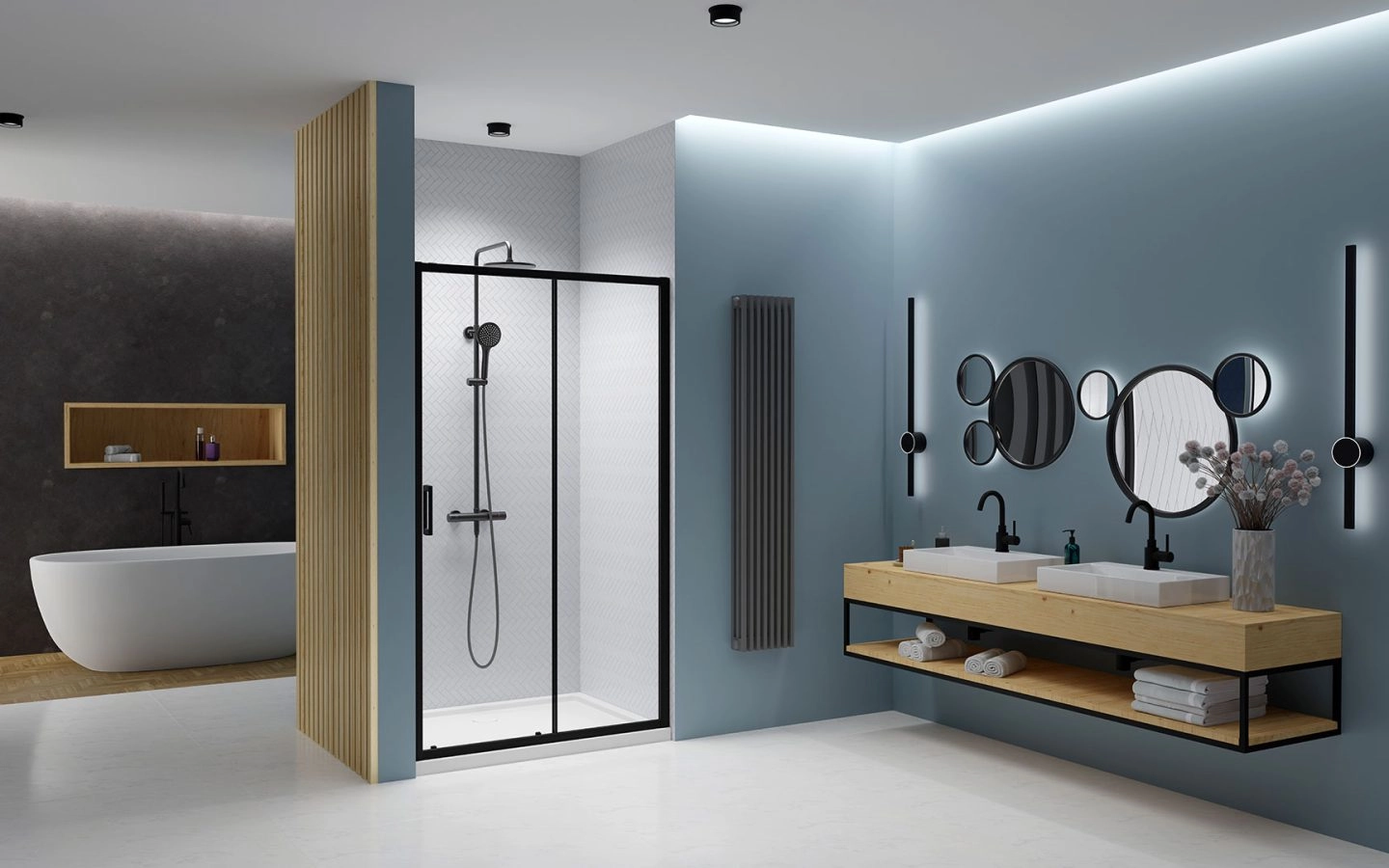 Дверь в нишу Radaway Premium Pro Black DWJ 100x200 Левая — 3