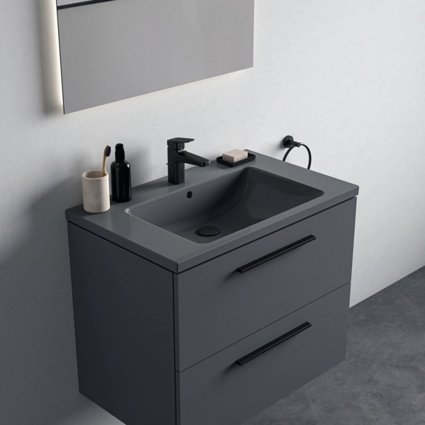 Тумба с раковиной Ideal Standard i.life B 80cm Quartz Grey Matt — 2
