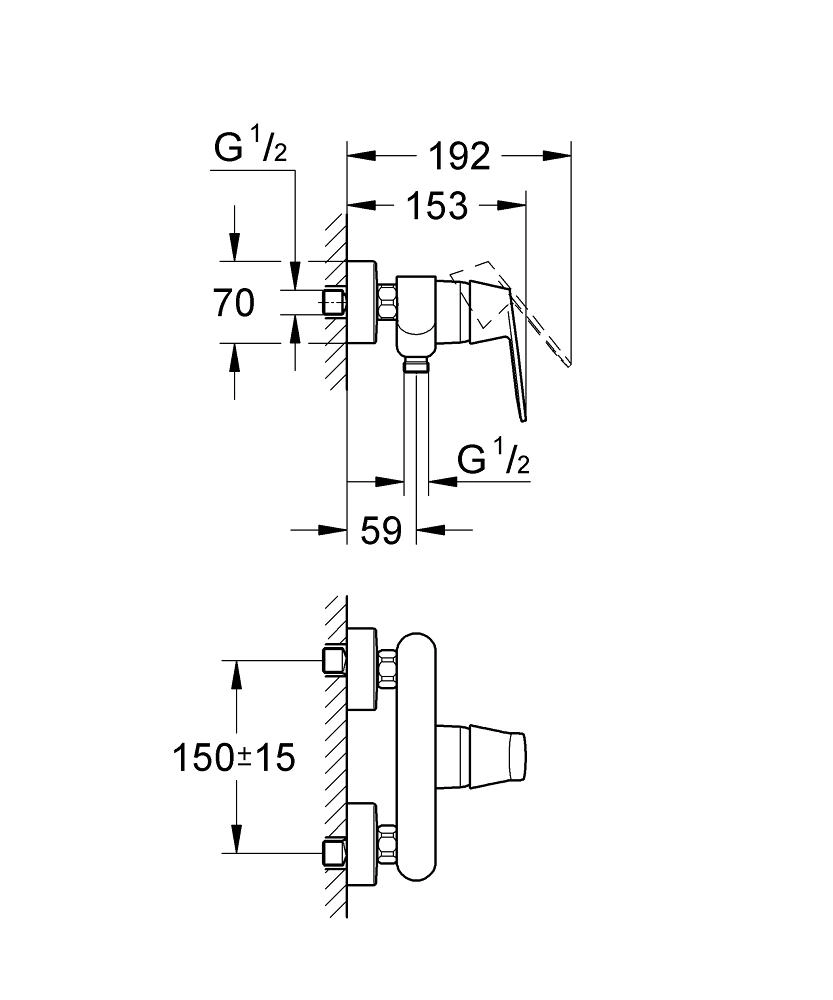 Baterie dus Grohe Eurosmart Cosmo 32837000 — 2