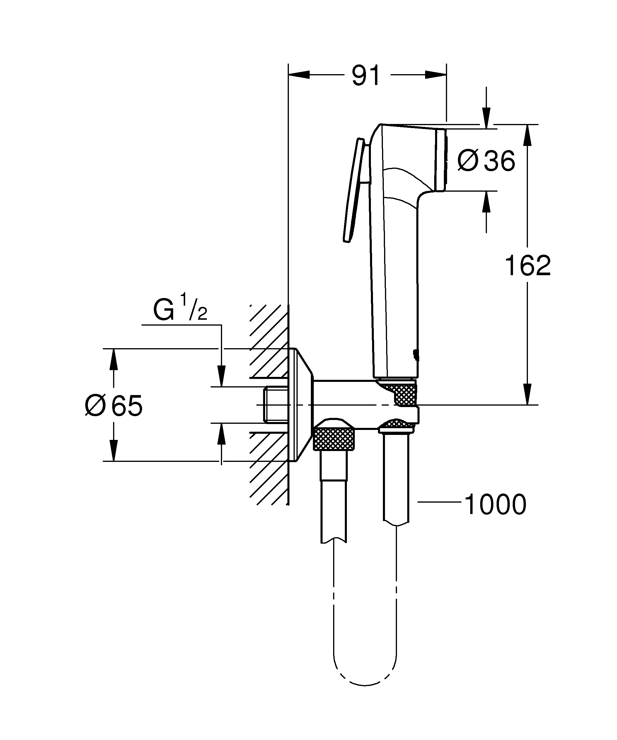 Dus igienic Grohe New Tempesta F-Trigger 26358000