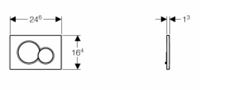 Clapeta actionare GEBERIT Sigma01 Alba 115.770.11.5 — 2