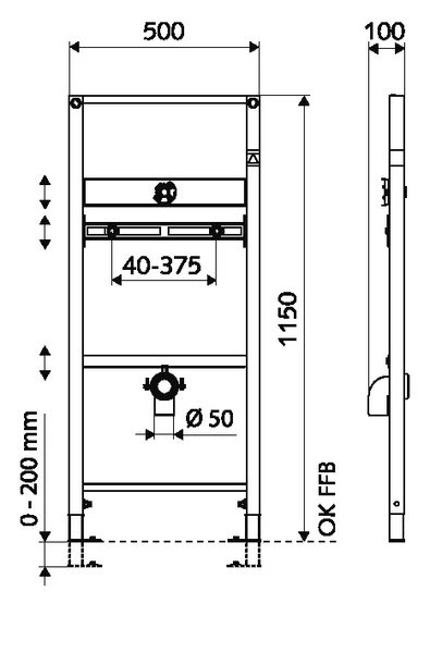Инсталляция для подвесного писсуара Shell Montus (030900099) — 2