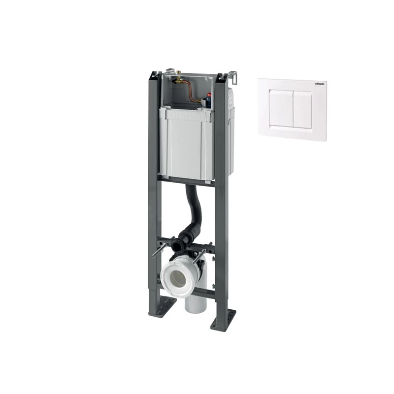 Rama pentru suspendare WC Wirquin Chrono + clapeta Essentiel White (50950055)