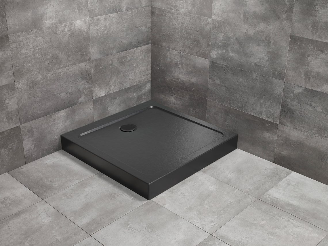 Cadita dus Radaway Doros C Stone Black 100x100x11.5 (SDRC1010-05-54S)