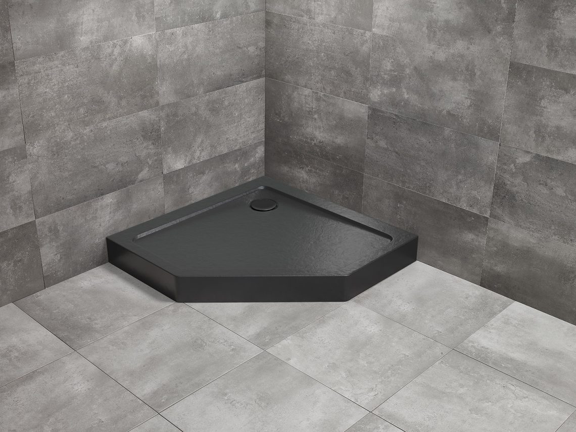 Cadita dus Radaway Doros PT Piatra neagra 100x100x115 (SDRPT1010-05-54S)