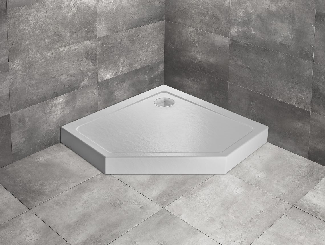 Cadita dus Radaway Doros PT Piatra alba 90x90x115 (SDRPTP9090-05-04S)