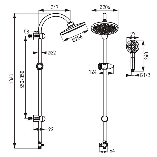 Bara dus Ferro Rondo NP21-BL