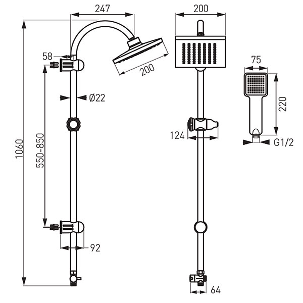 Bara dus Ferro Squerto NP22-BL