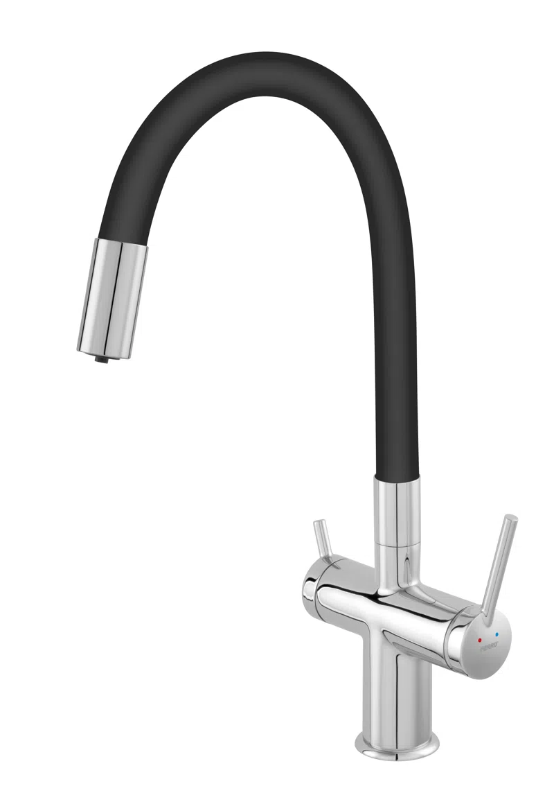 Смеситель кухонный для фильтра Ferro Filtrata Black