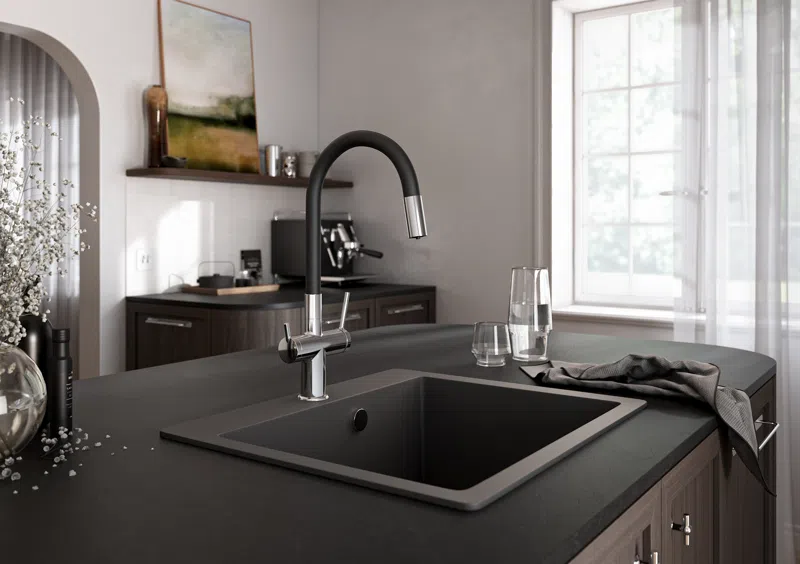 Смеситель кухонный для фильтра Ferro Filtrata Black — 3