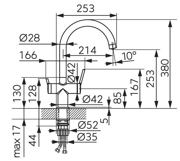 Смеситель кухонный для фильтра Ferro Filtrata — 3