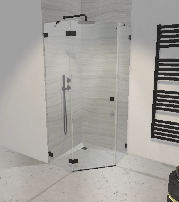 Душевая кабина Radaway Essenza Pro Black PTJ 90x90 h=200 Левая — 2