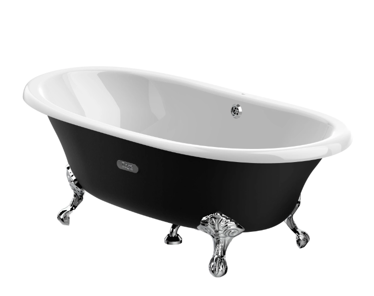 Cada Freestanding din fonta Roca NewCast Black 170x85