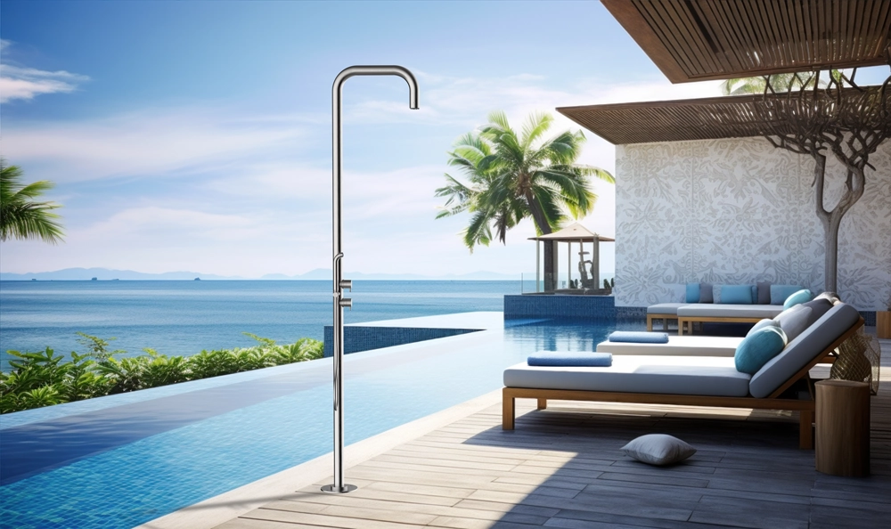 Уличная морозостойкая душевая колонна Bossini NOBU Inox AISI 316L INL003000075008