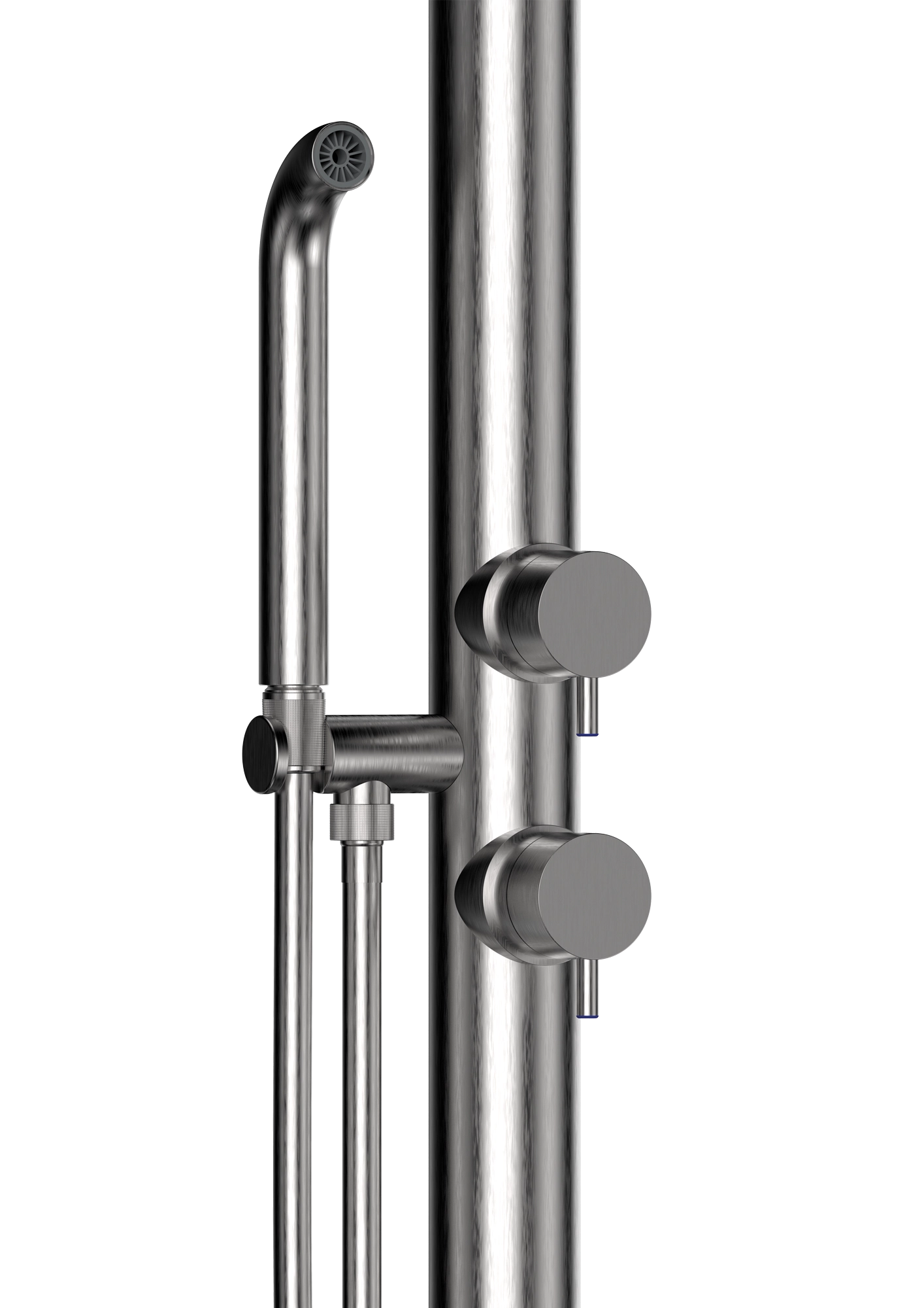 Уличная морозостойкая душевая колонна Bossini NOBU Inox AISI 316L INL003000075008