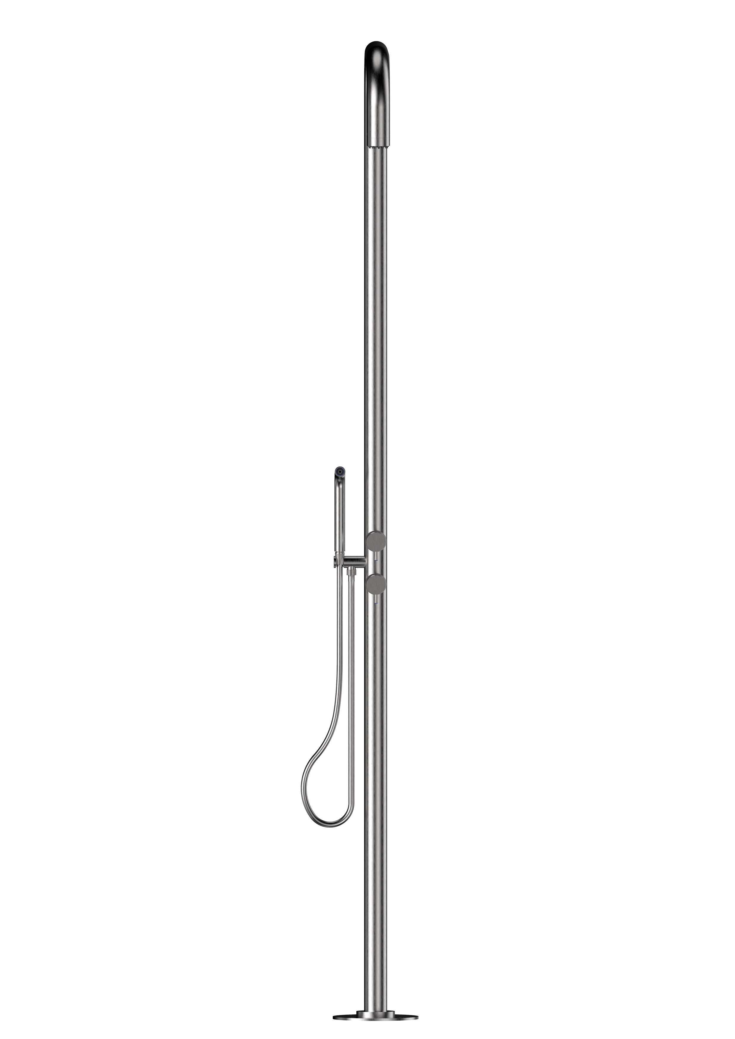 Уличная морозостойкая душевая колонна Bossini NOBU Inox AISI 316L INL003000075008