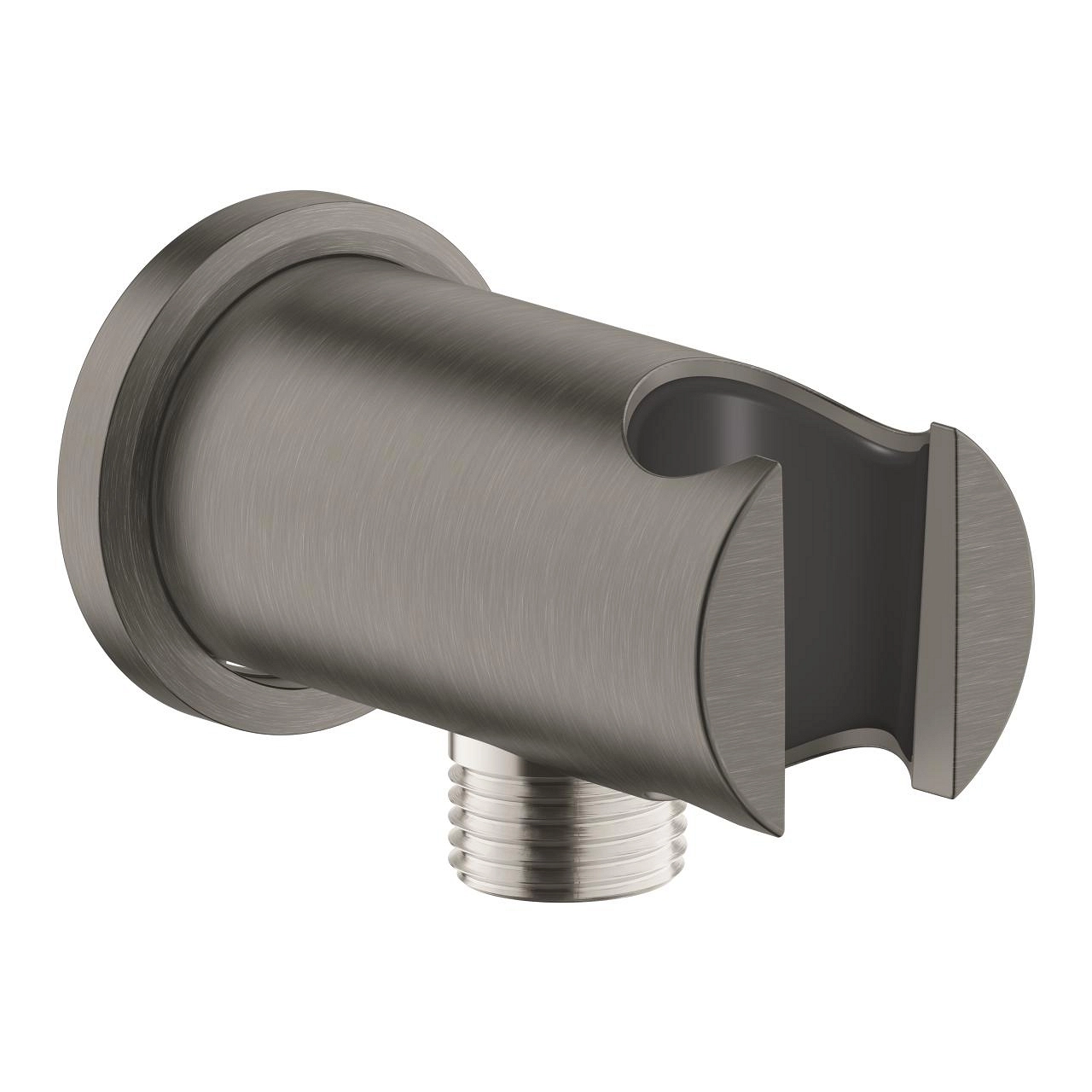 Cot racord de perete cu suport para 1/2 Grohe Rainshower Brushed Hard Graphite 26658AL0