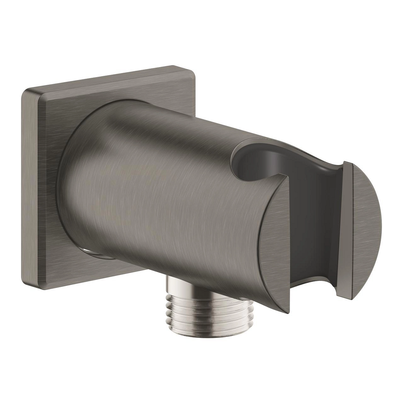 Cot racord de perete cu suport para 1/2 Grohe Rainshower Brushed Hard Graphite 26659AL0