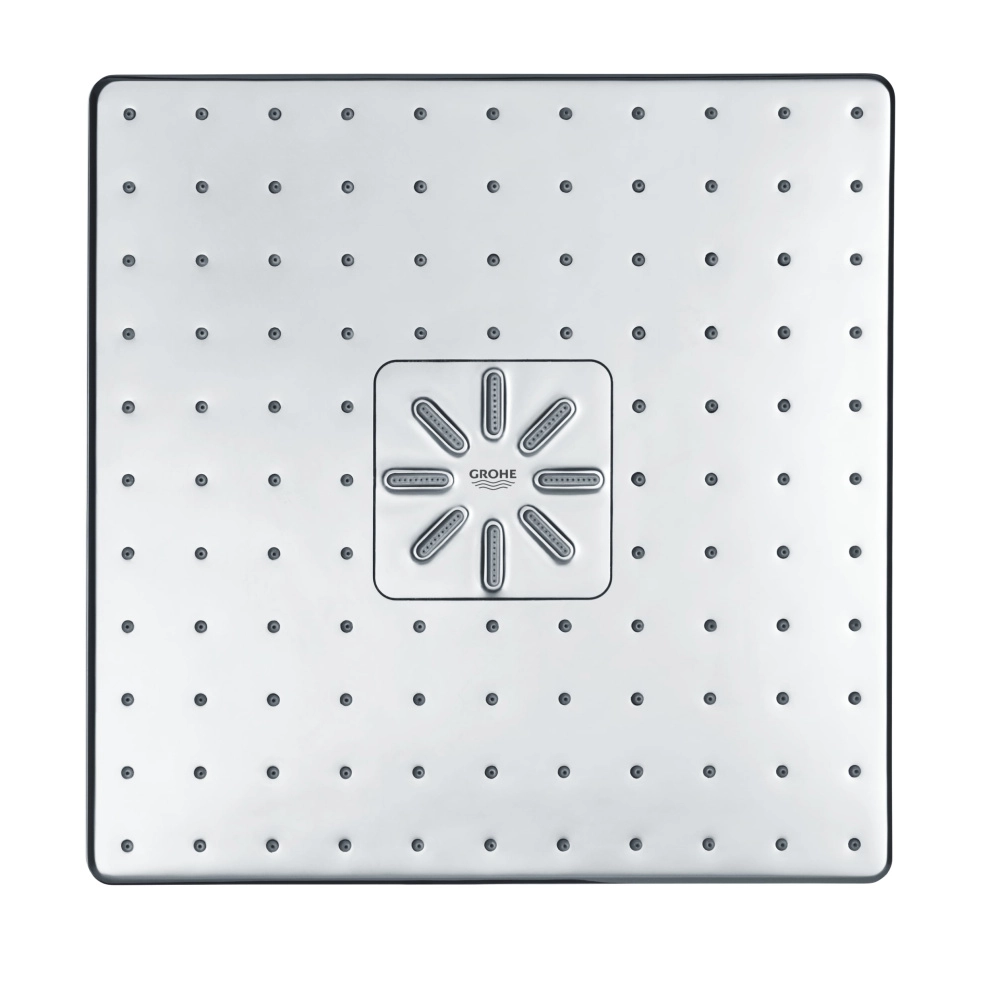 Pălărie duș (2 funcții) cu braț Grohe Rainshower SmartActive Cube 31x31 cm
