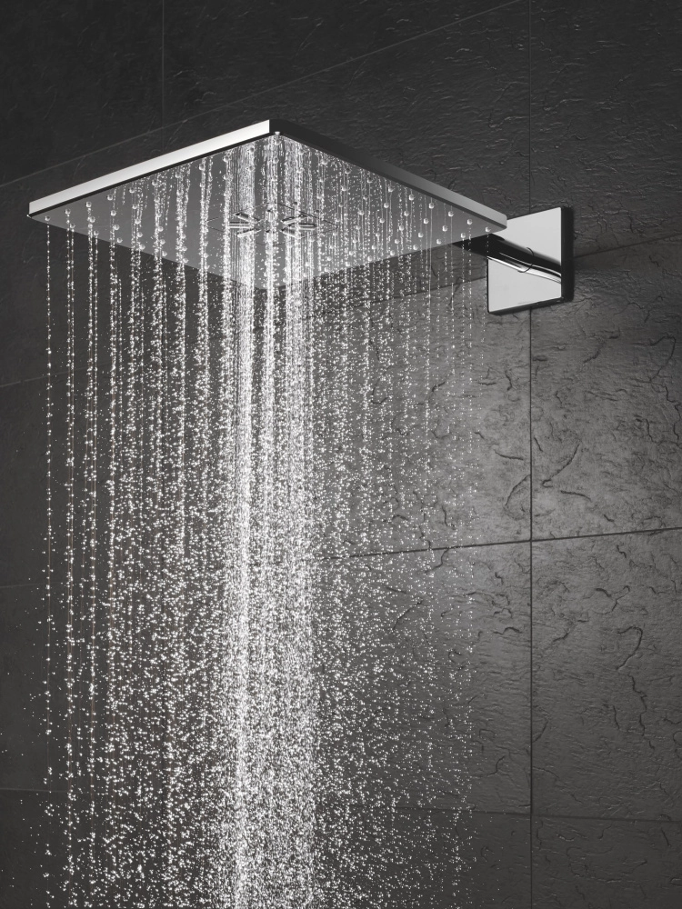 Pălărie duș (2 funcții) cu braț Grohe Rainshower SmartActive Cube 31x31 cm