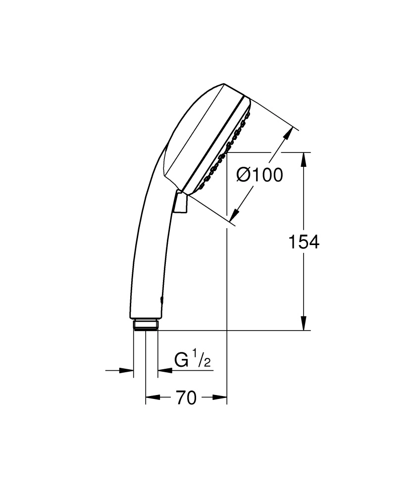 Para duș cu 2 pulverizări Grohe Tempesta Cosmopolitan D100