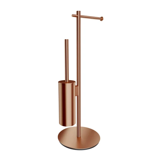 Стойка с держателем туалетной бумаги и ёршиком OMNIRES Modern Project Brushed Copper MP60810CPB