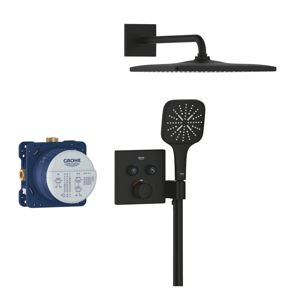Душевой комплект термостатический Grohe GRT Smartcontrol 310x310 Phantom Black