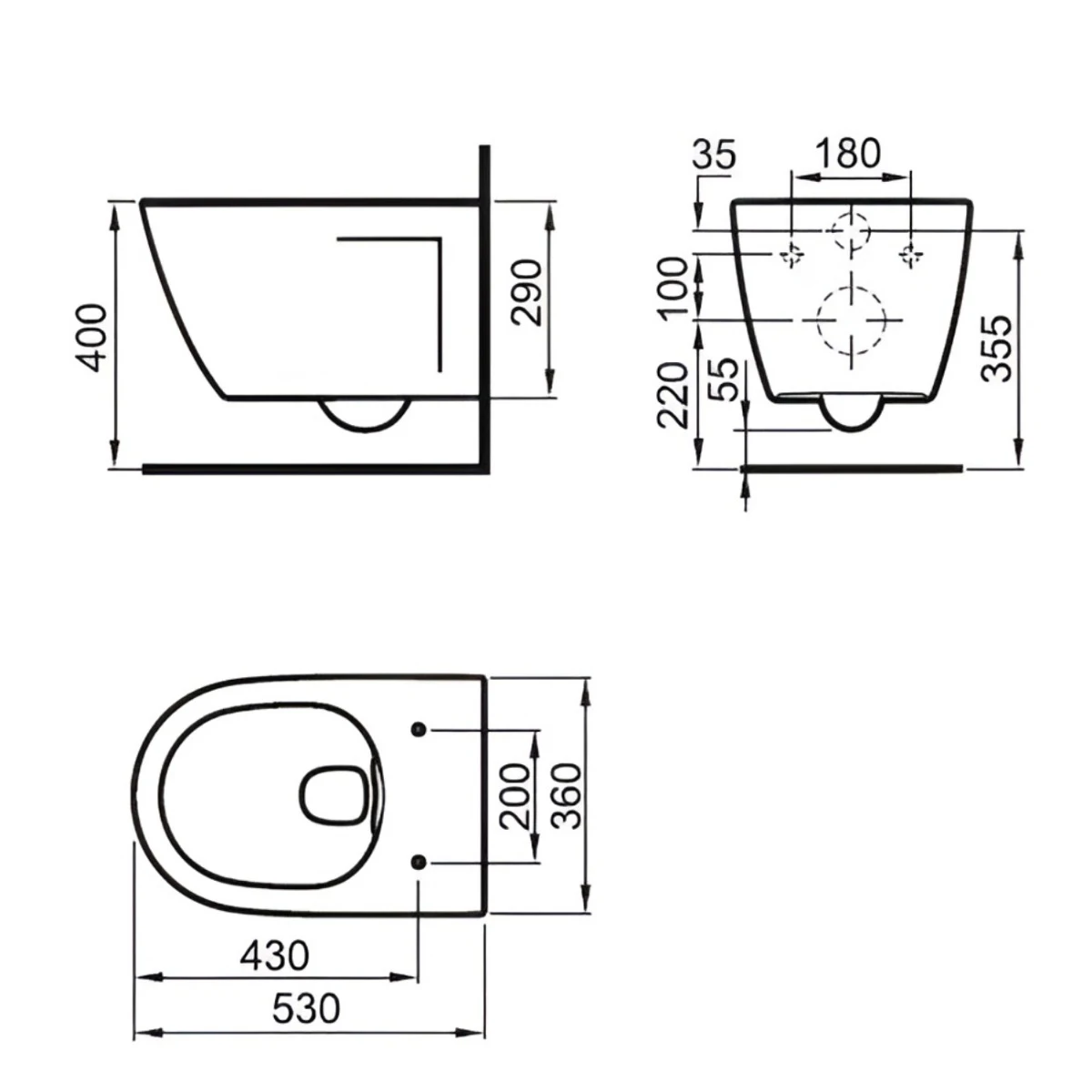 Set vas WC suspendat Roca Happy-N Rimless + capac — 6