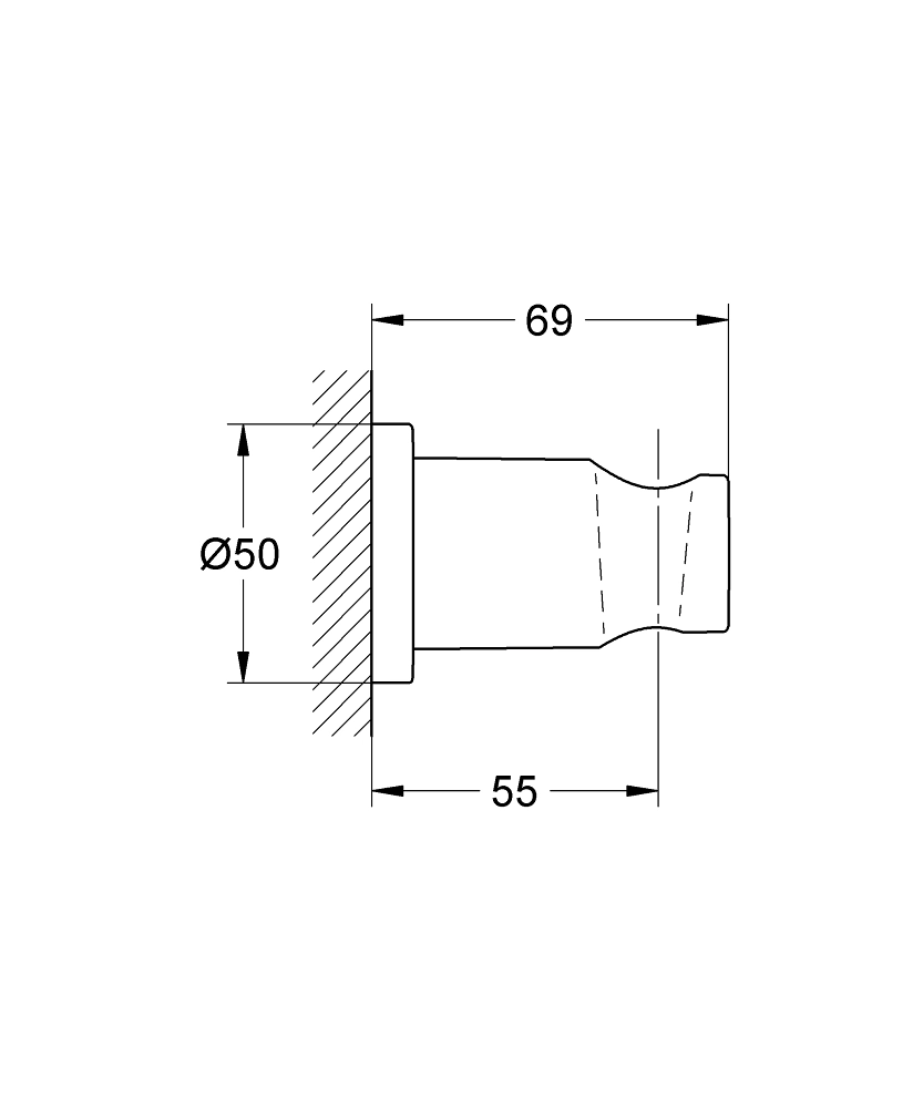 Suport para duș Grohe Rainshower Brushed Hard Graphite 27074AL0