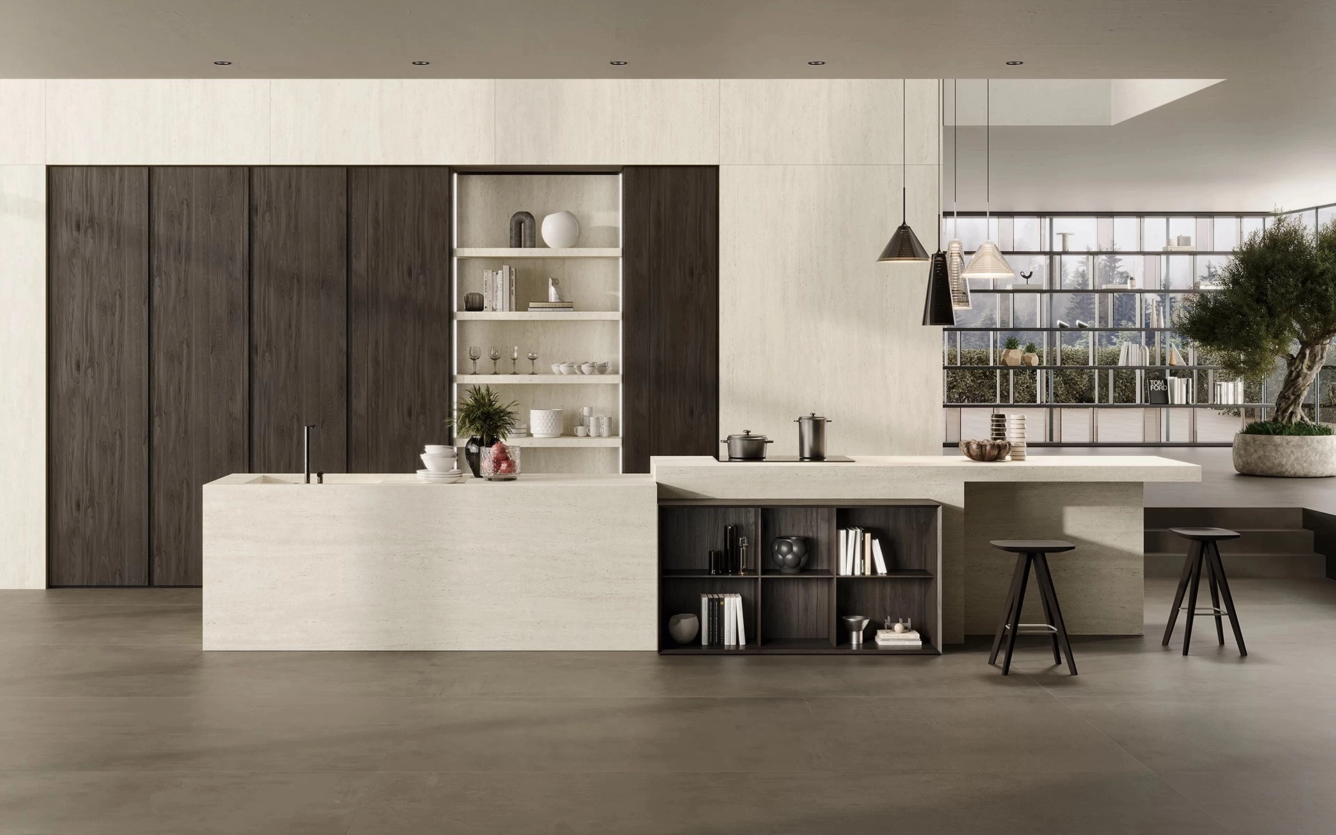 Travertino White 6mm 160x320 — 3